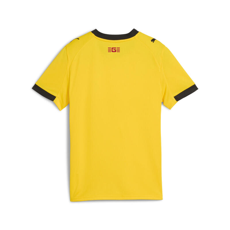 Tricou fotbal copii mânecă scurtă Faster Yellow Red, galben PUMA