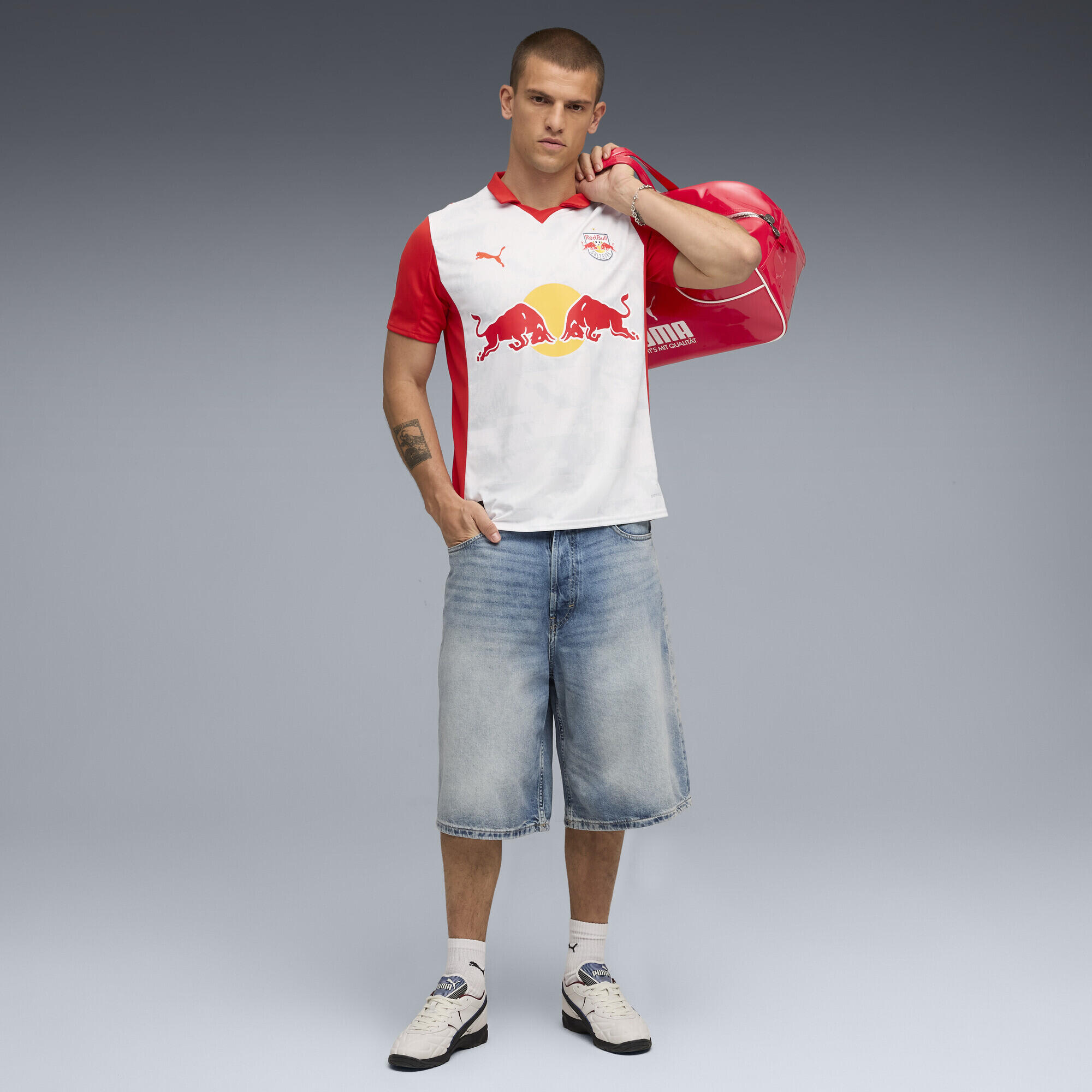 T-shirt futebol homem respirável Fc Red Bull Salzburg 25/26 Heimtrikot PUMA 4/7