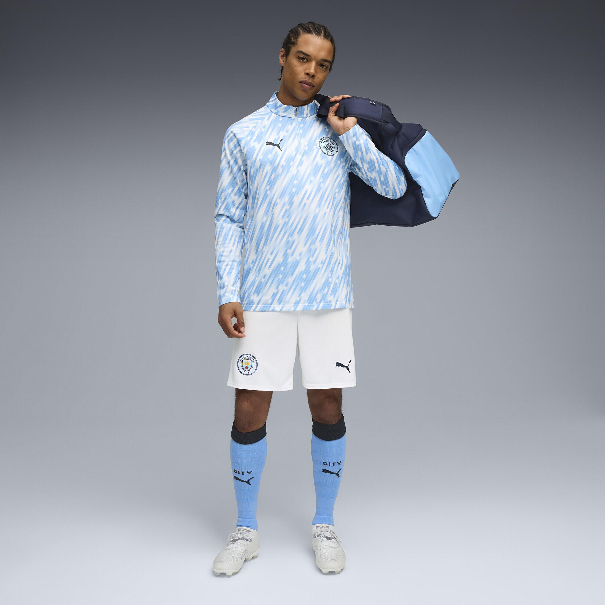 Haut d’avant-match à 1/4 fermeture éclair Manchester City Homme PUMA 4/7