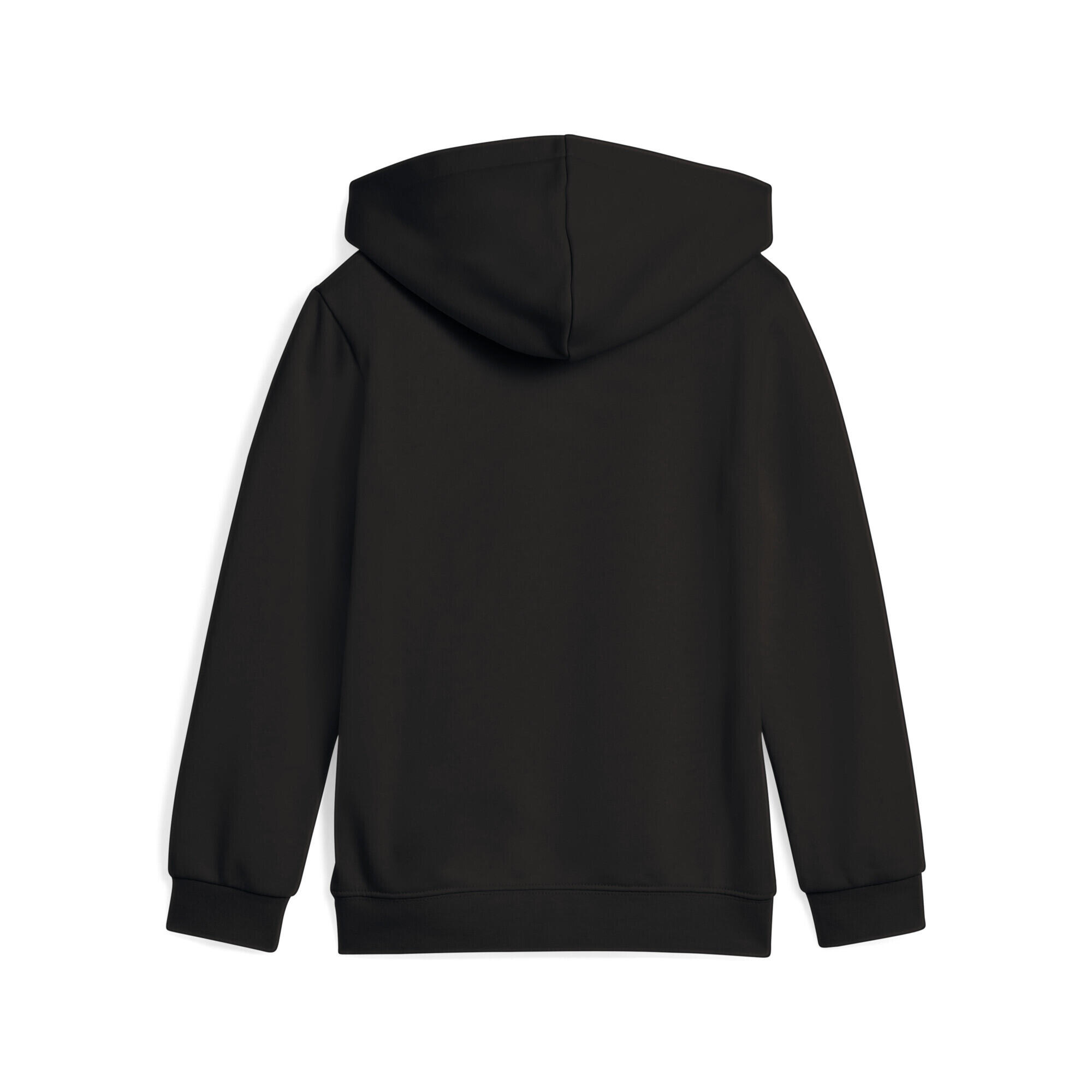 Hoodie Voor Kinderen Met Contrast Kleuren Jet Zwart  Hot Roze Original 1