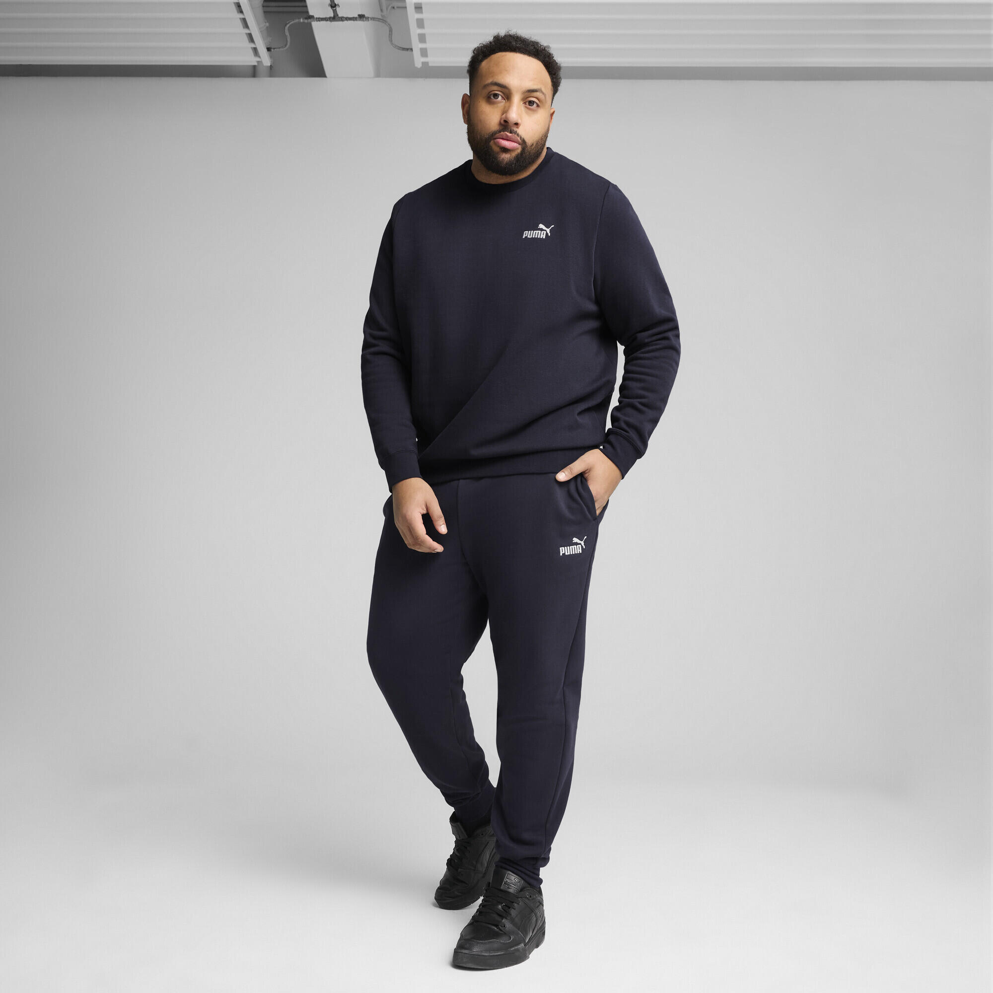 Camisola corrida homem fleece Essentials Small No. 1 Logo Crewneck PUMA 4/7