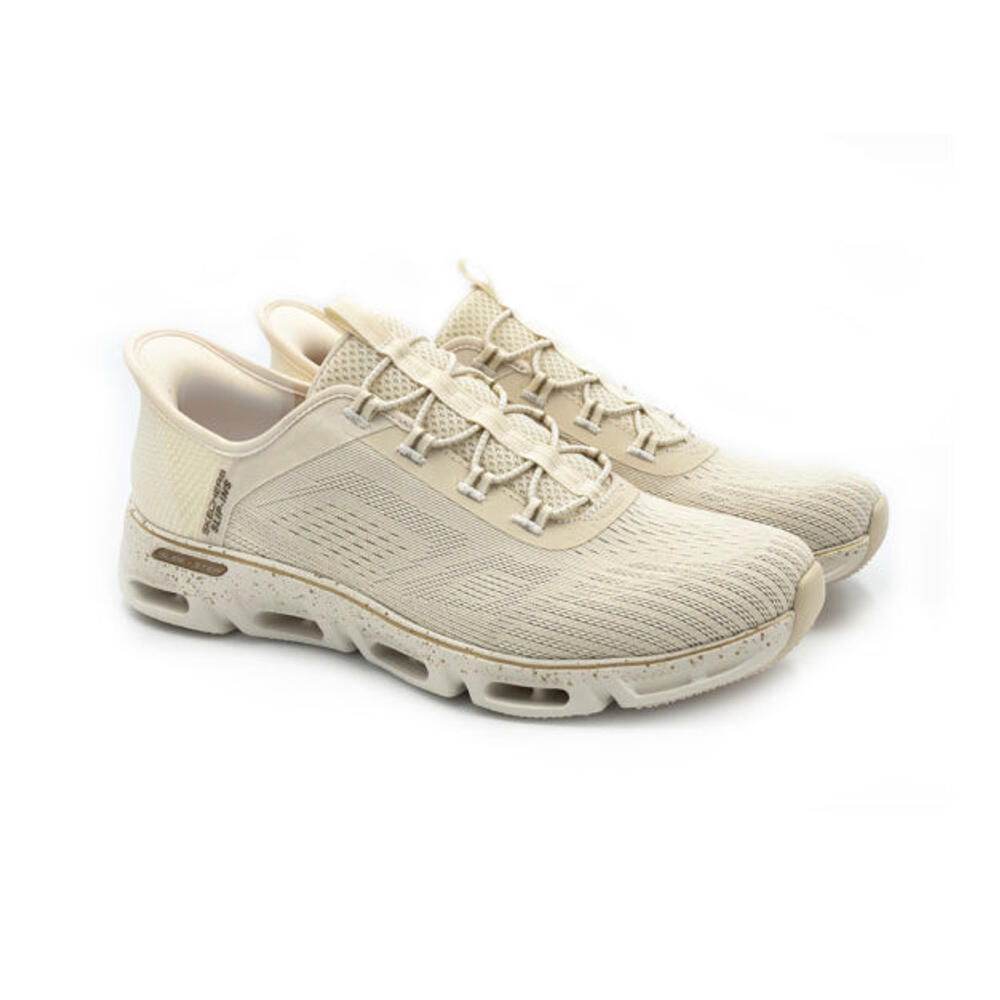Skechers - Baskets Femme Skechers Slip-ins Glide-step Pace Mesh Beige - Baskets - Marron - Decathlon