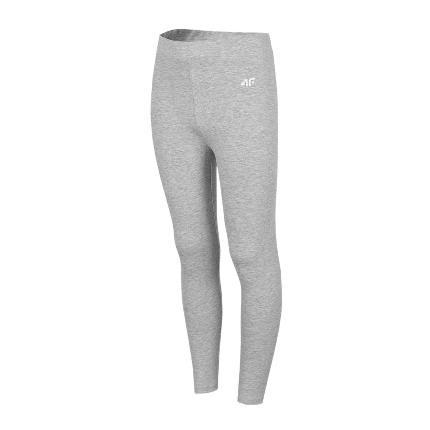 4F Leggings HJZ22 JLEG001 Menina Cinzento / Prateado