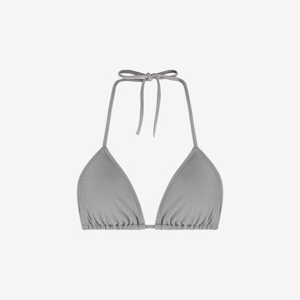 Damen Premium Triangle Bikini Top zum Schwimmen & Surfen - Grau