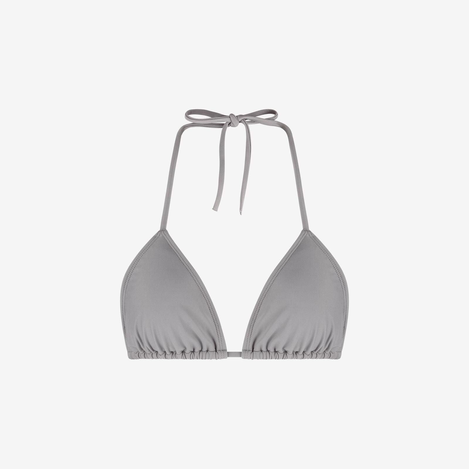 Damski premium bikini top trójkątny do pływania & surfingu - Szary