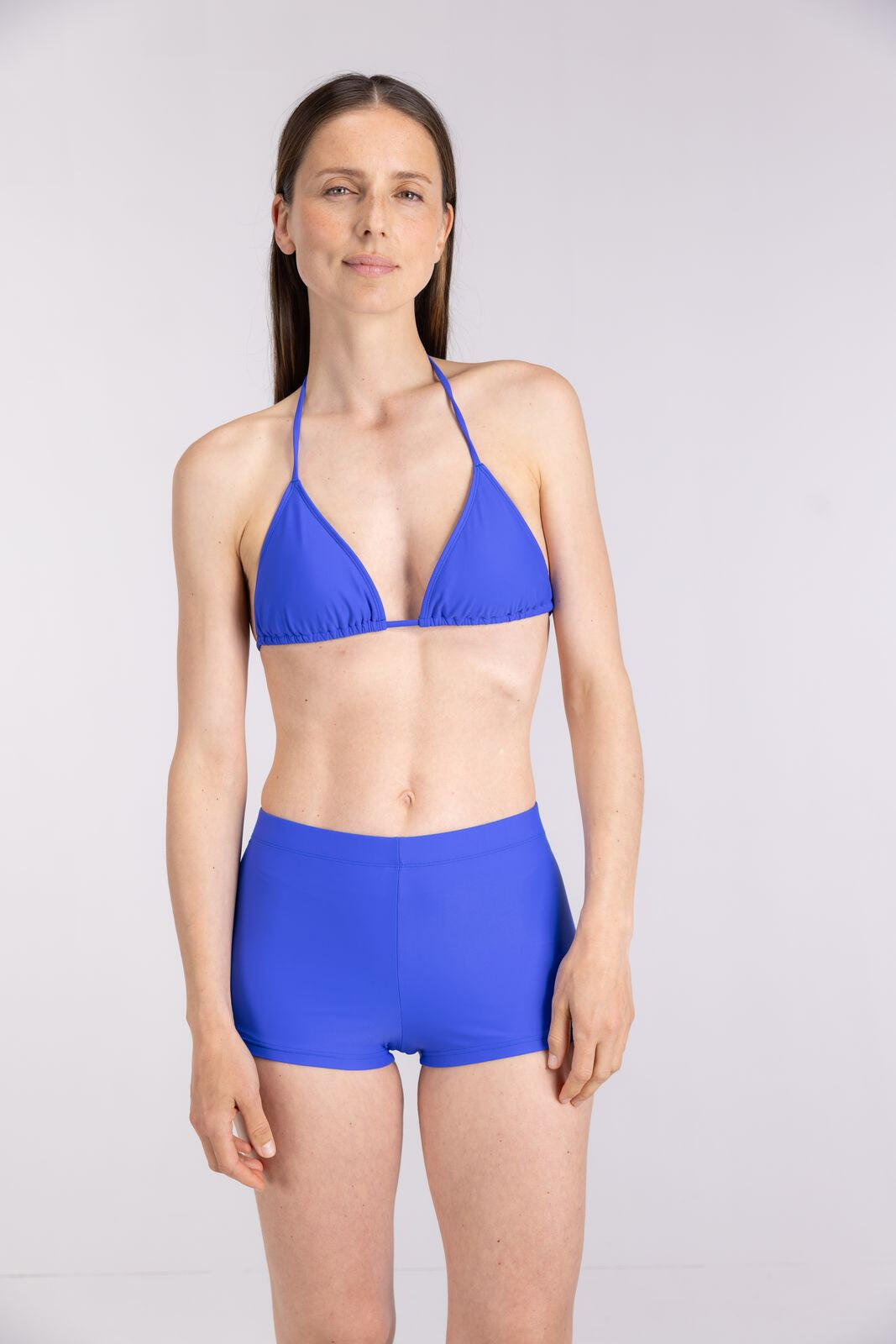 Damski premium bikini top trójkątny do pływania & surfingu - Niebieski