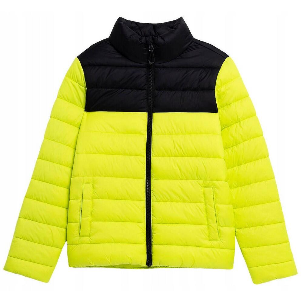4f - Veste Matelassée Motif/style Blocs De Couleurs Garçon (vert) - Doudoune Synthétique - Vert - Decathlon