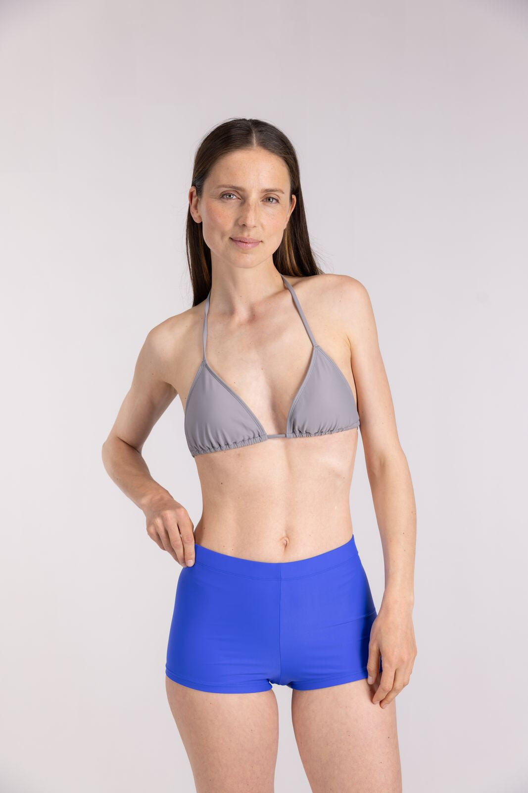 Haut de bikini triangle premium femme natation & surf - Gris 2/5