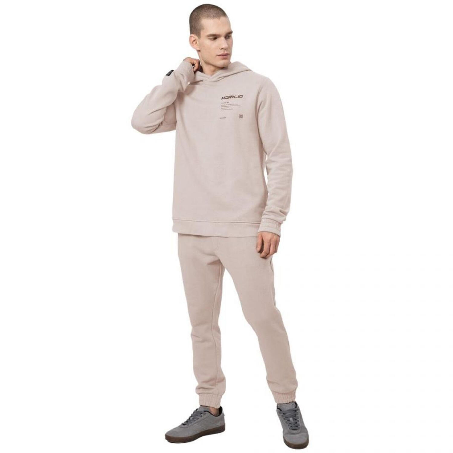 Pantalon De Jogging Motif/style Logo Homme (Beige) 4/4