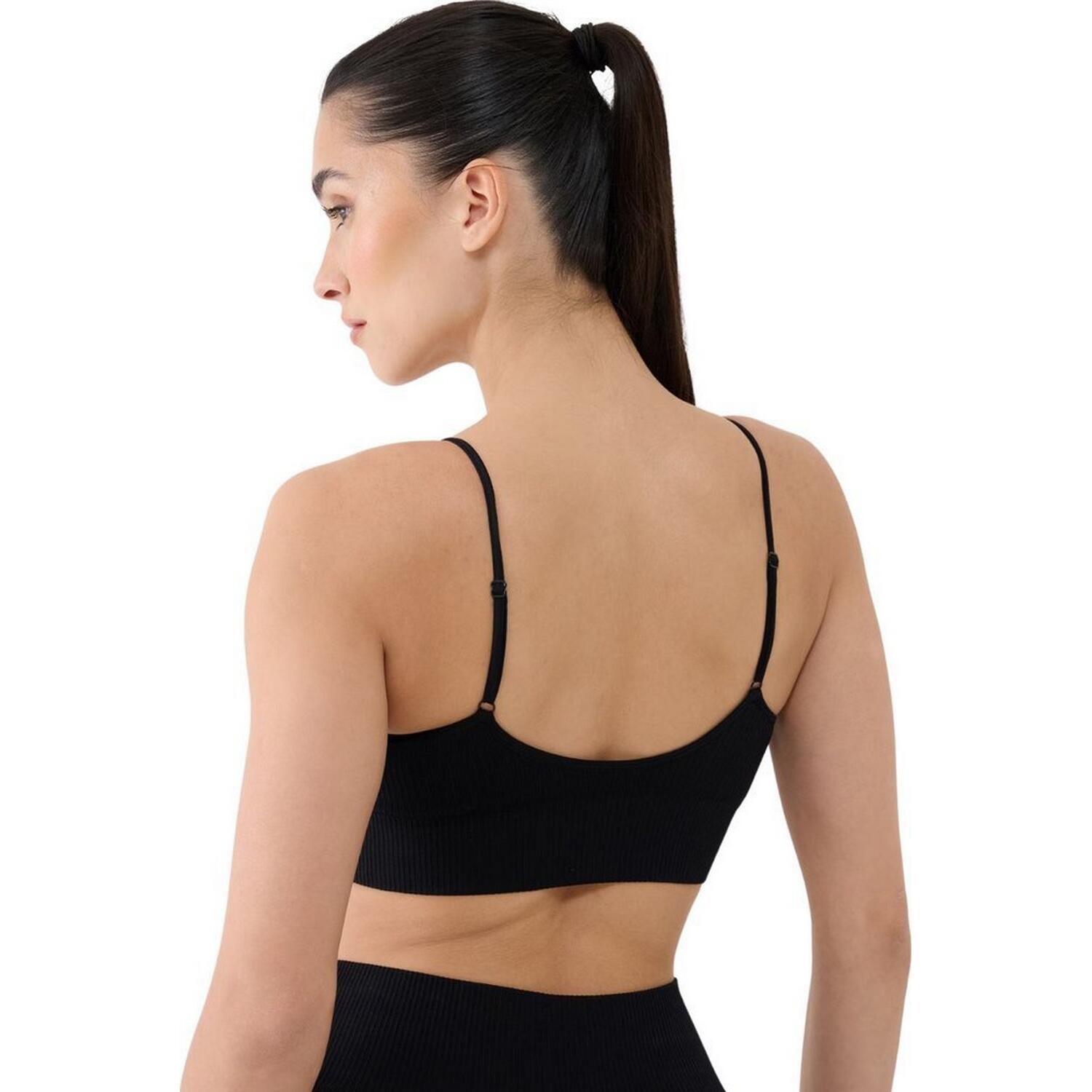 Sujetador Deportivo WSS25USBAF151 Sin Costuras para Mujer Negro 3/4