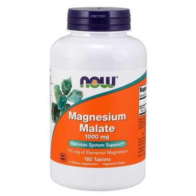 Now foods magnesium malate 1000mg (180 tabs) standard
