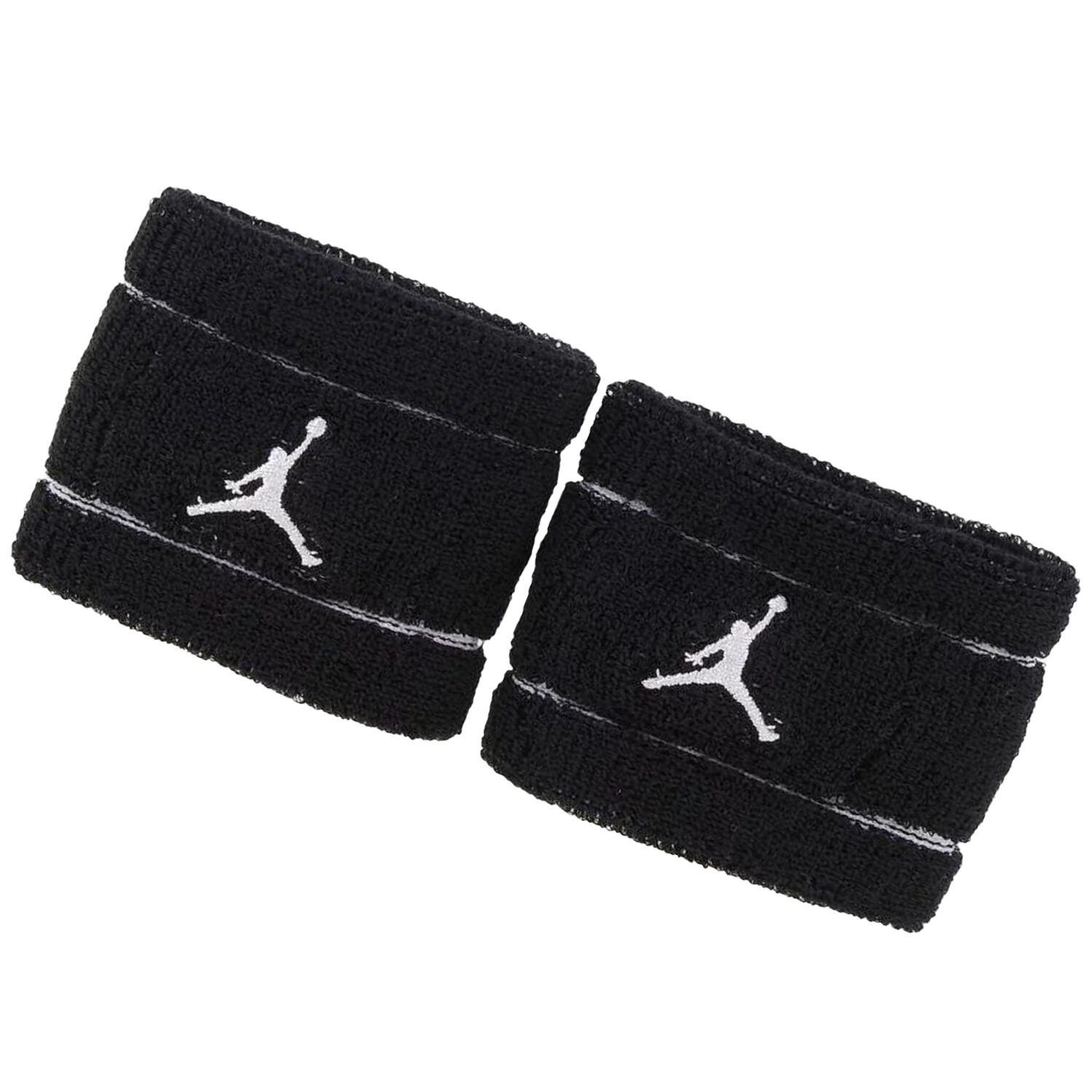 Pulseira em tecido felpudo Jordan (Conjunto de 2) (Preto) 2/2