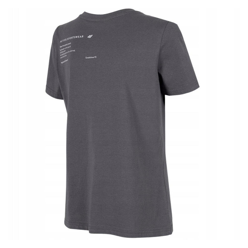 Maglietta Stampa Posteriore Donna 4F Grigio 3/3