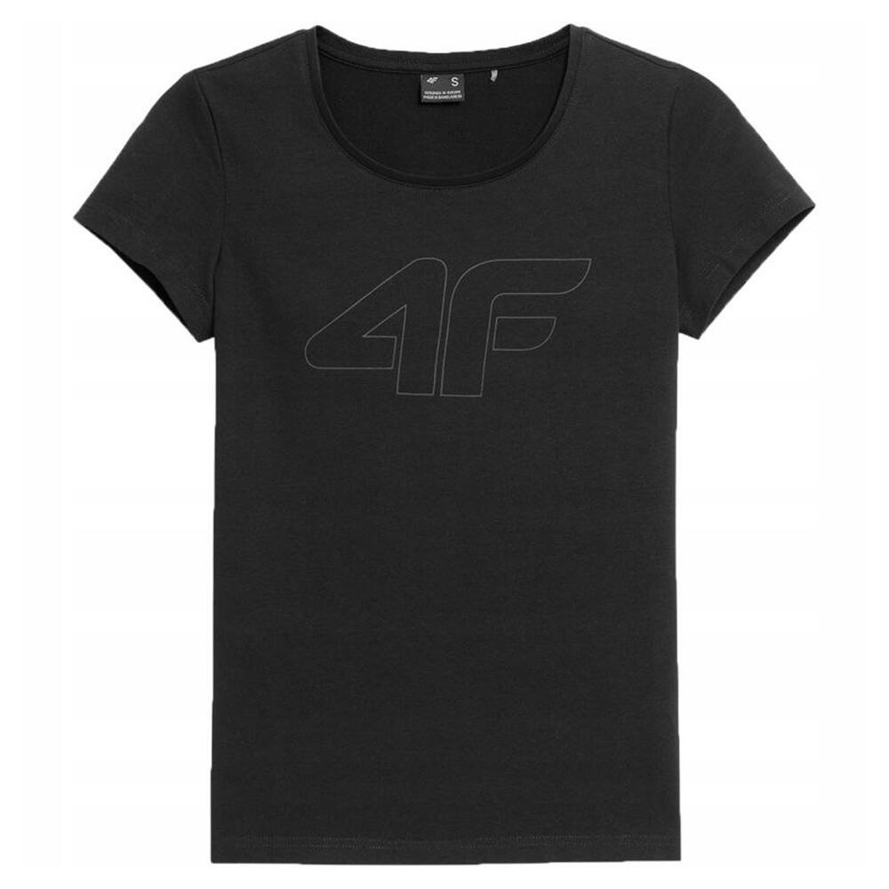 4F T-Shirt Regular Estampado Mulher Preto