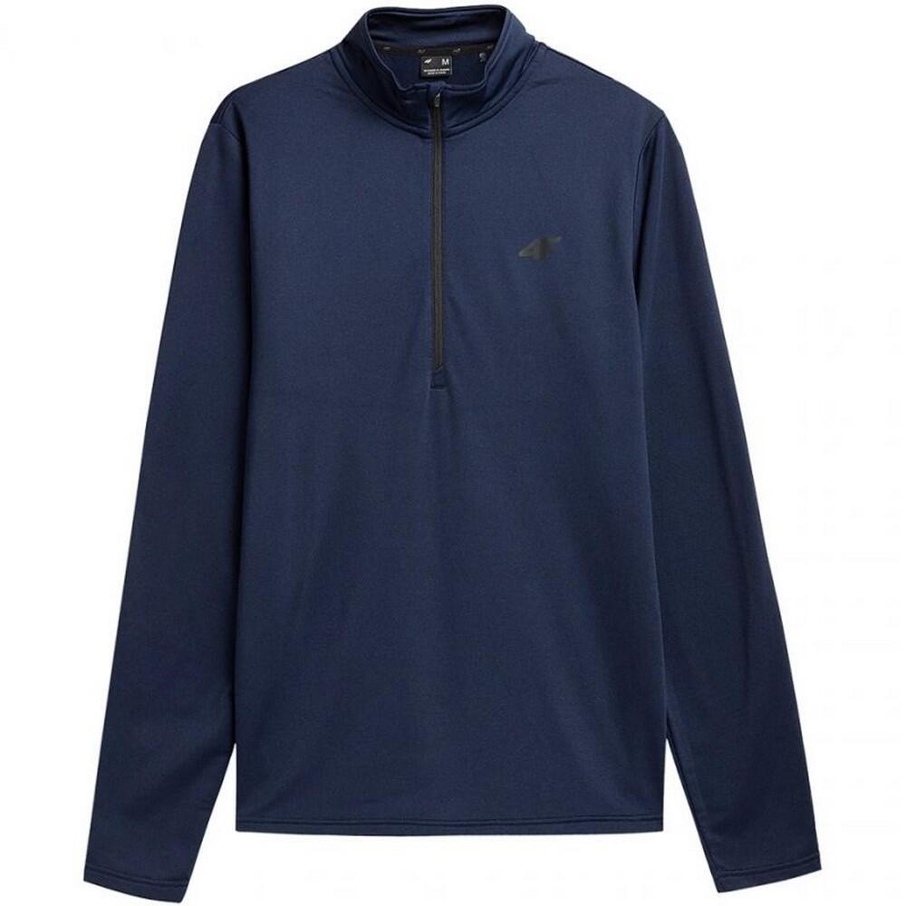 4F SweaT-Shirt Termoactiva com meio fecho para homem Azul Marinho