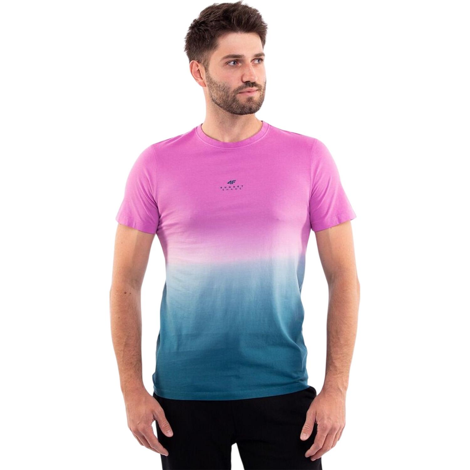 Maglietta Regolare Stampato Uomo 4F Blu Viola 2/3