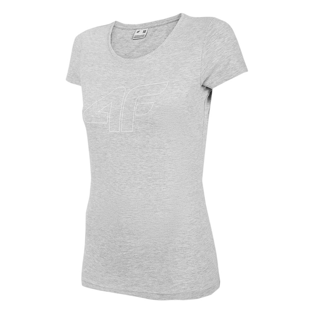 4F T-Shirt H4L22TSD353 Mulher Cinzento / Prateado