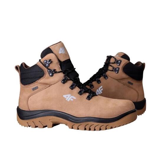 Botas de Senderismo/Botas de Montaña de Cuero OBMH257 para Hombre Beige