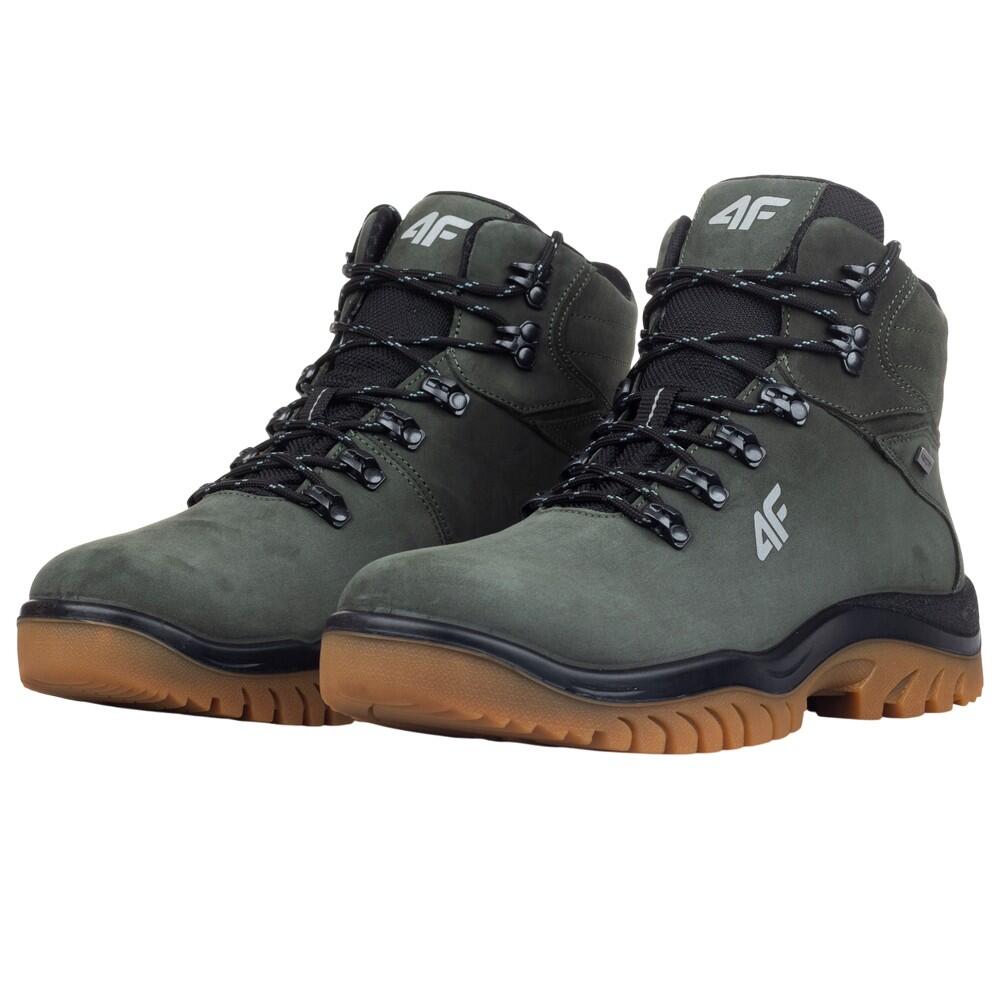 4F Botas de caminhada em pele OBMH257 para homem Verde