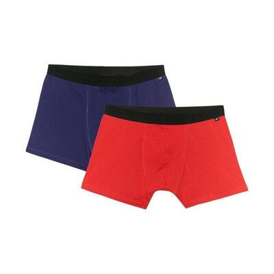 Heren m059 boxershorts (set van 2) (rood/navy blauw)
