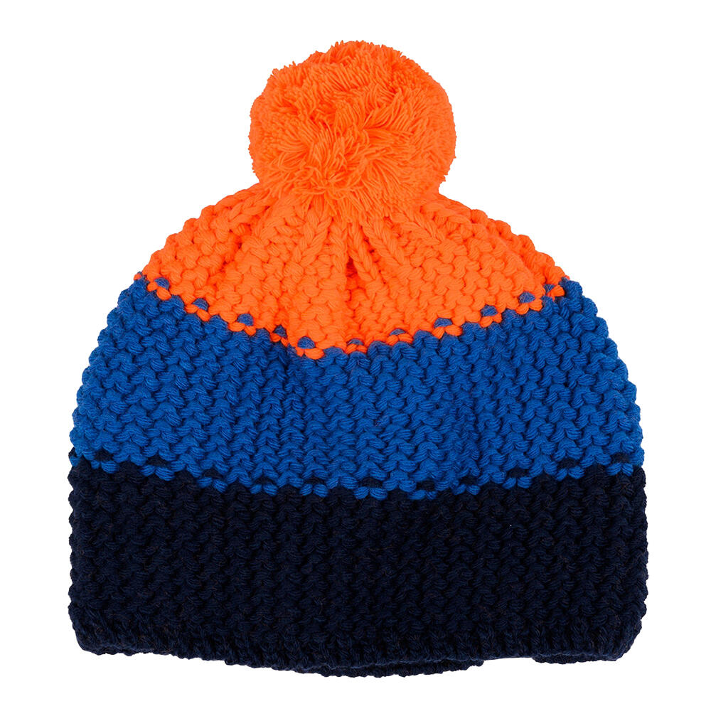 Gorro H4Z22 Colour Block Pom Pom para homem (Preto / Azul / Laranja) 2/2