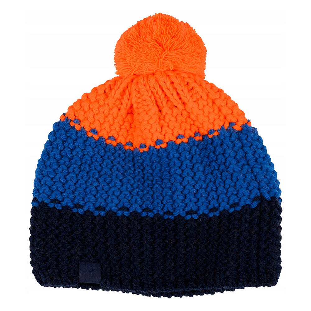 4F Gorro H4Z22 Colour Block Pom Pom para homem Preto / Azul / Laranja