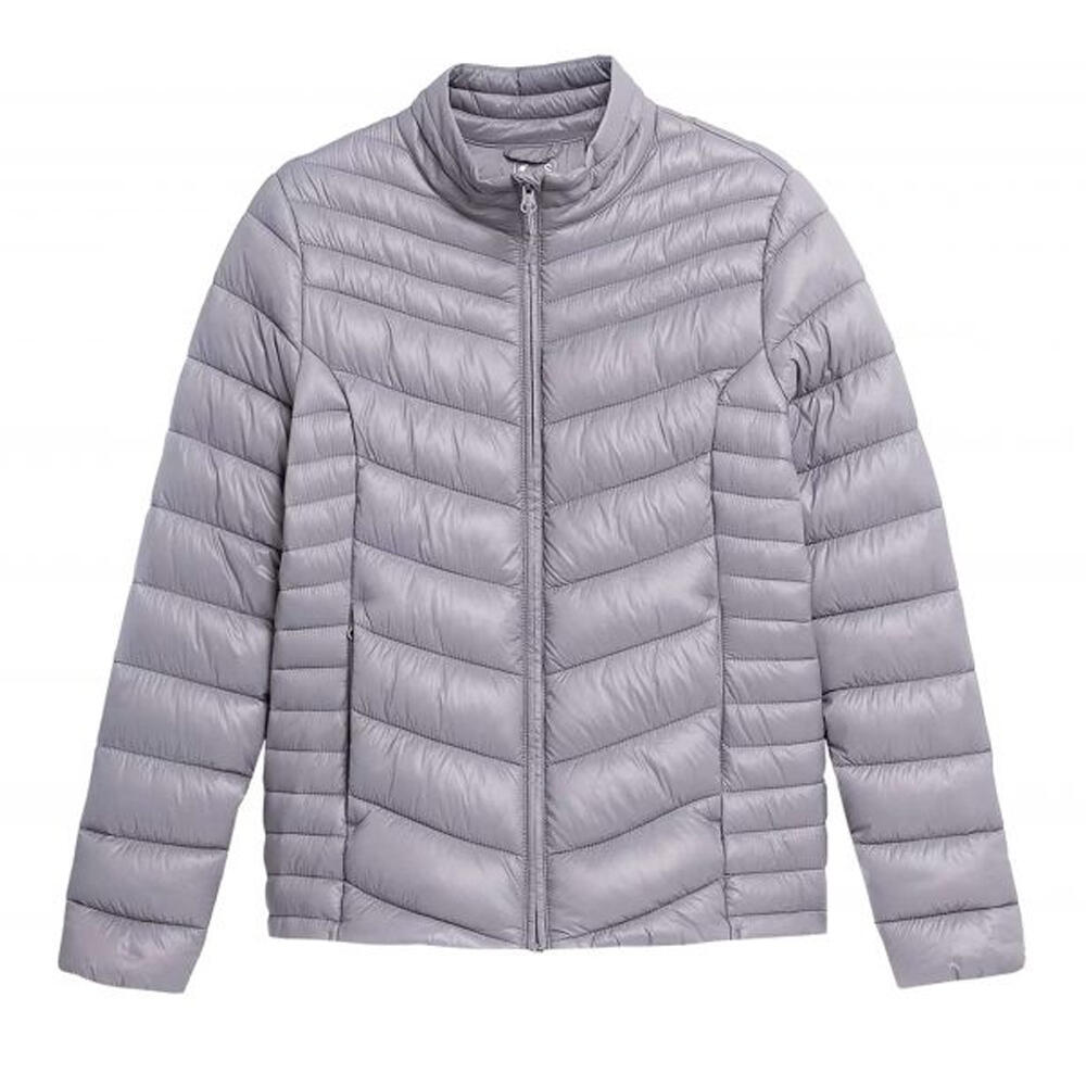 Womens/Ladies Quilted Puffer Jacket (Grey)