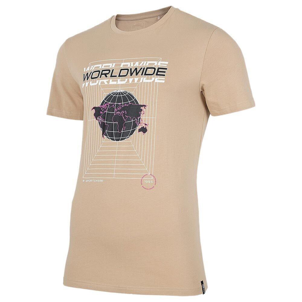 Heren Globe TShirt (Beige) 2/3