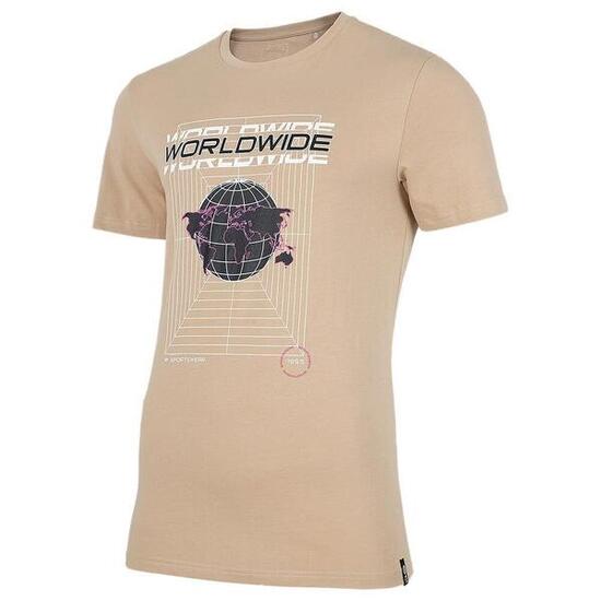 Camiseta Globo para Hombre Gris
