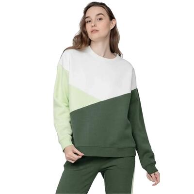 Dames h4l22 bld013 sweatshirt (wit/groen/grijs)