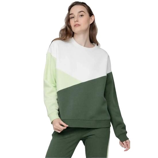 Sweat H4L22 BLD013 Femme (Blanc / Vert / Gris)