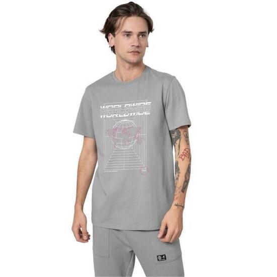 Camiseta Globo para Hombre Gris