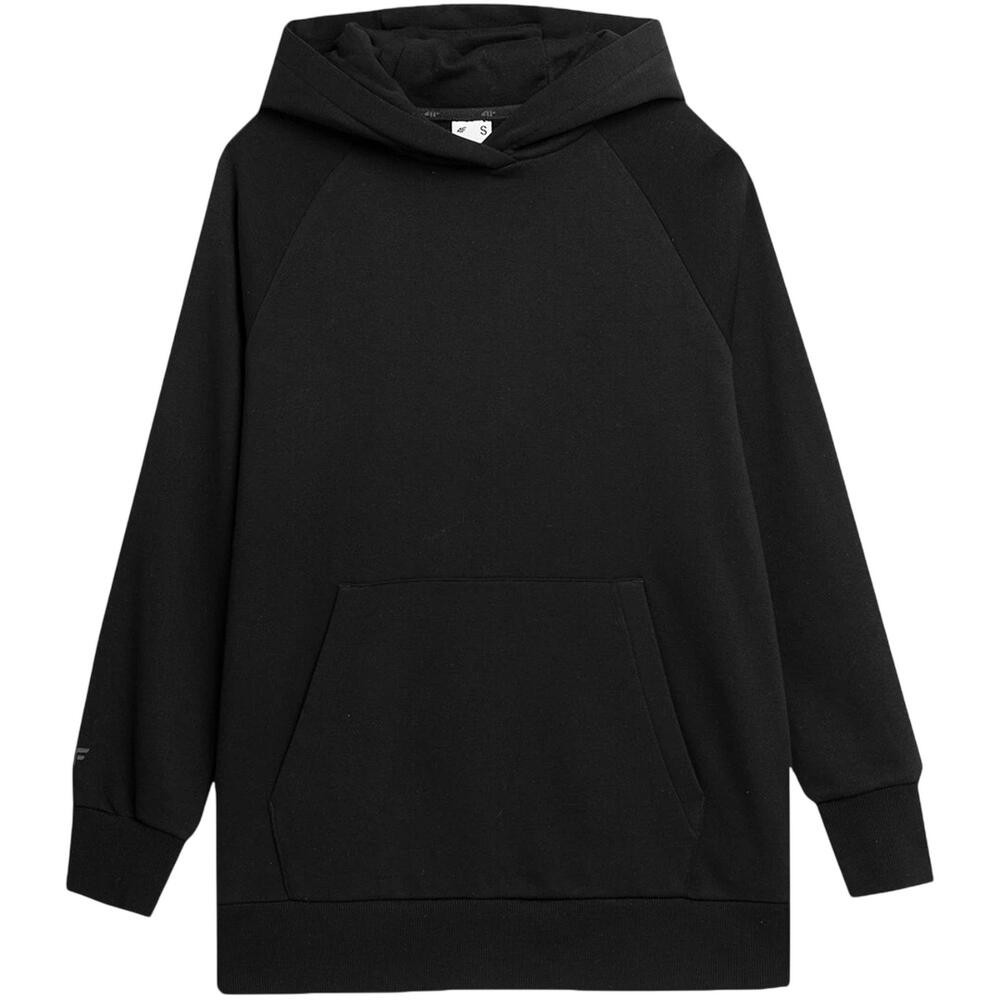 Womens/Ladies F0955 Pull Over Hoodie (Black)