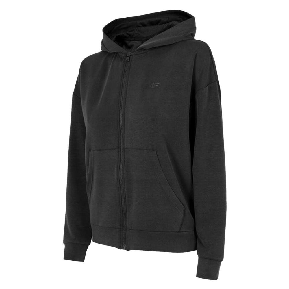 4F Casaco com capuz com fecho de correr H4Z22 BLD041 para senhora/senhora Preto