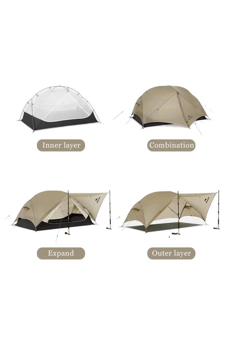 Tenda Trekking Mongar Ul 1 15D 1 Posto Khaki 2/5