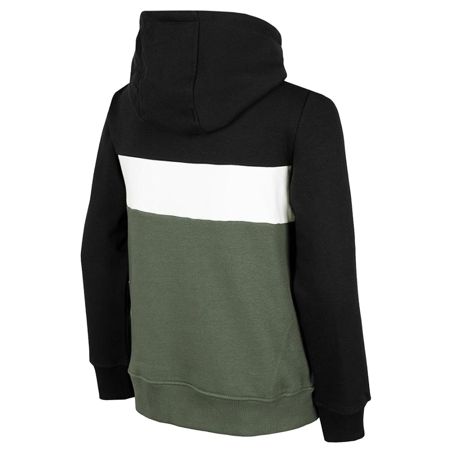 Sweat À Capuche HJZ22 Enfant (Noir / Vert) 3/3