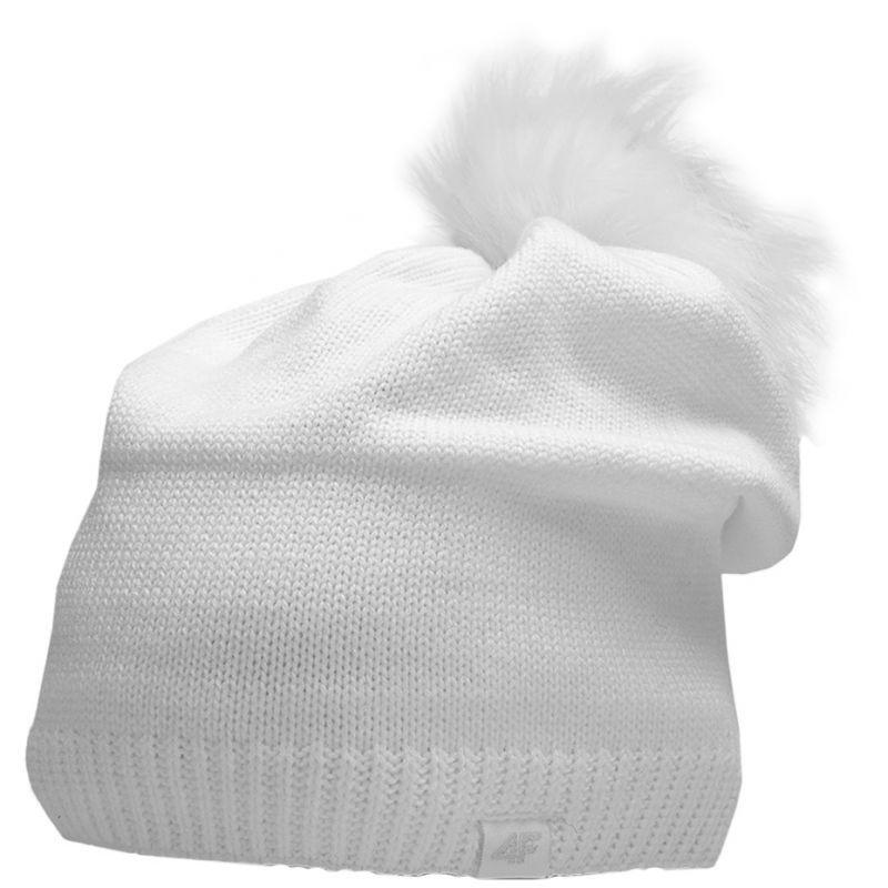 Womens/Ladies Plain Beanie (White)