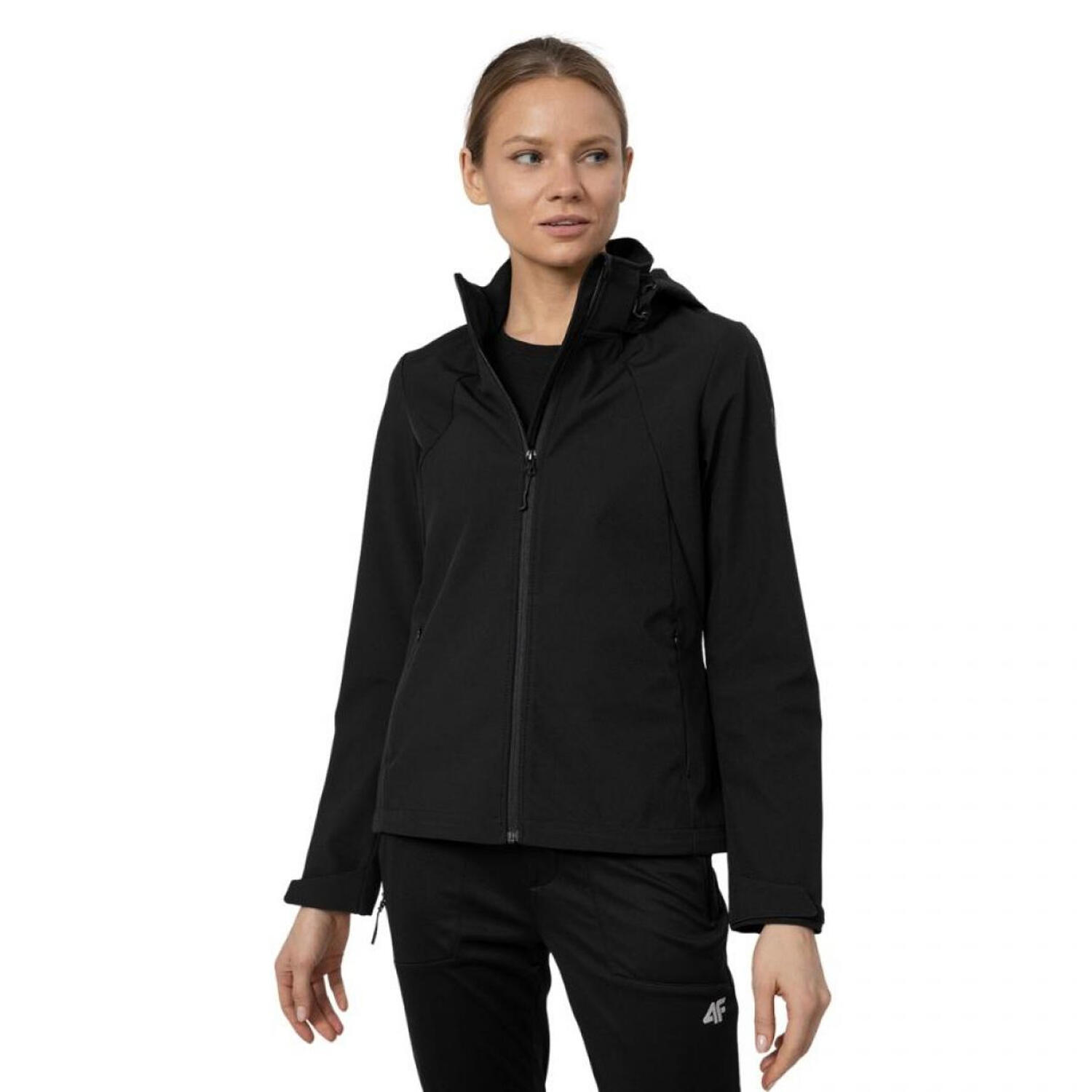 Jacheta Soft Shell Drumeții În Natură 4F H4Z22 SFD001 Femei