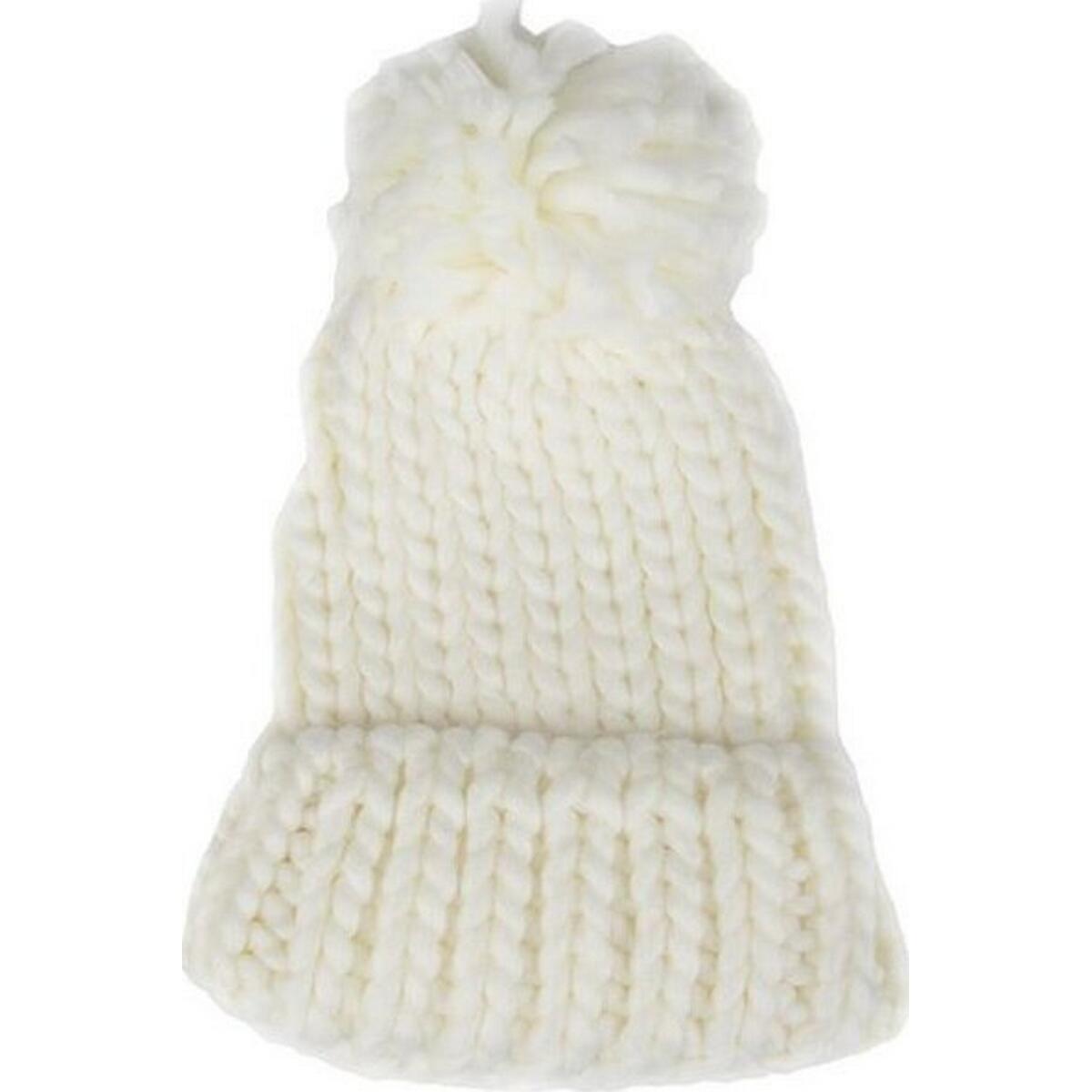 4F Gorro Pom Pom para senhora/senhora Branco