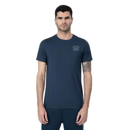 Heren Bedrukt Normaal TShirt (Marineblauw)