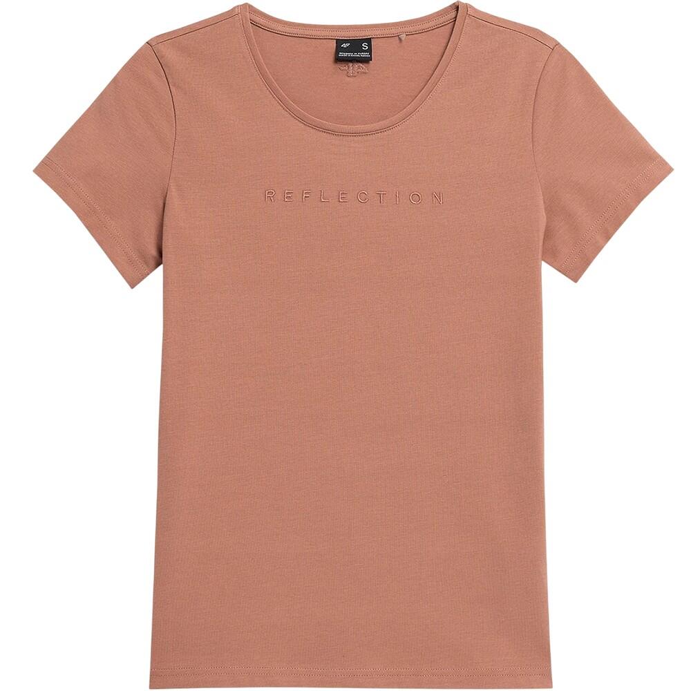 4F T-Shirt H4Z22 Text Regular para senhora/senhora Laranja