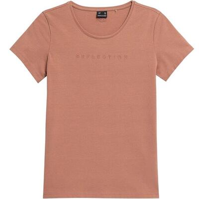 Camiseta H4Z22 Texto para Mujer Naranja