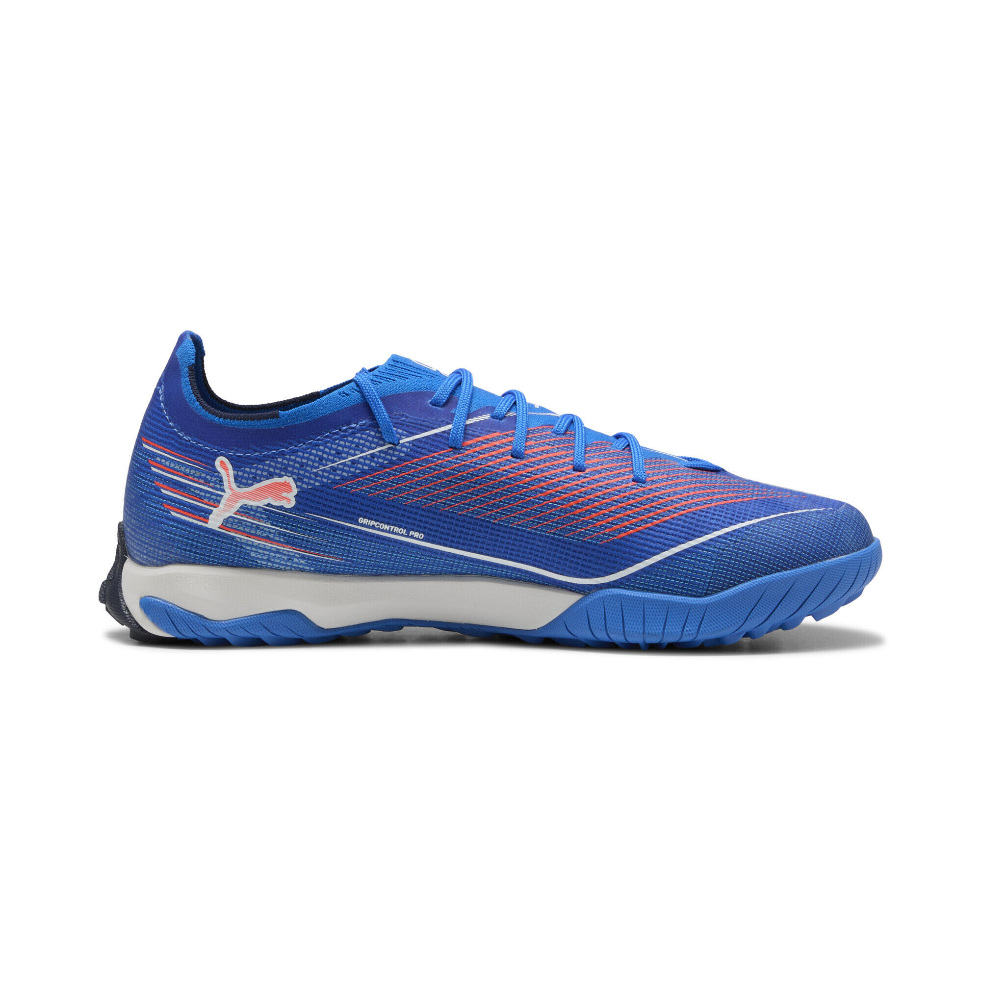 ULTRA 6 PRO CAGE TT Fußballschuhe Erwachsene PUMA Ultra Blue White Glowing Red 5/6