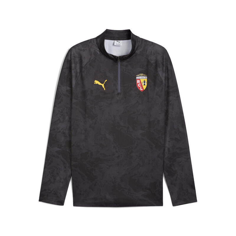 Męska bluza przedmeczowa z zamkiem 1/4 RC Lens PUMA Galactic Gray Pelé Yellow