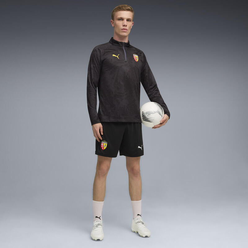 Męska bluza przedmeczowa z zamkiem 1/4 RC Lens PUMA Galactic Gray Pelé Yellow