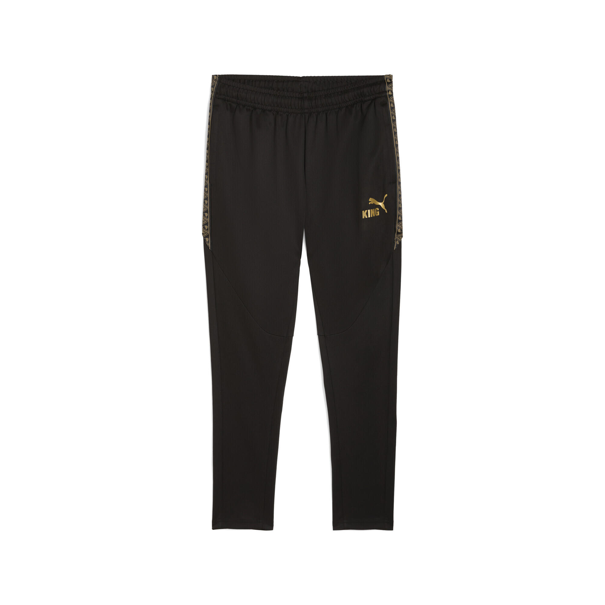 Męskie spodnie piłkarskie KINGtouch PUMA Black Gold
