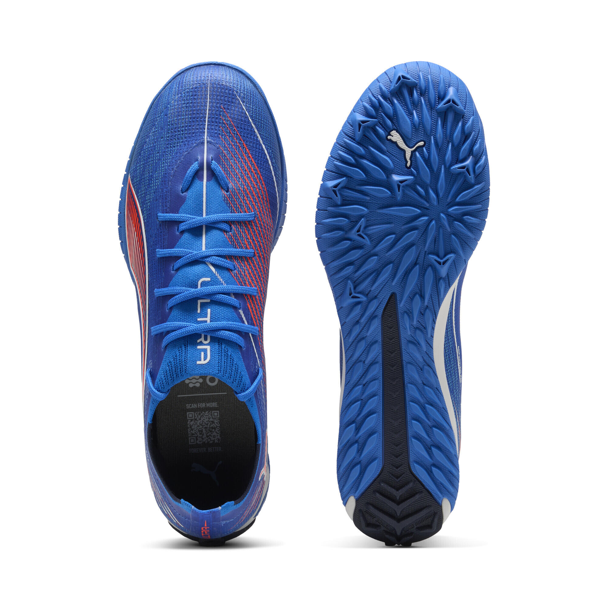 ULTRA 6 PRO CAGE TT Fußballschuhe Erwachsene PUMA Ultra Blue White Glowing Red 4/6