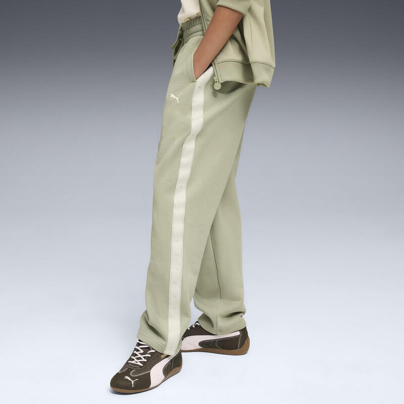 Młodzieżowe spodnie dresowe Essentials Tape o luźnym kroju PUMA Lux Army Green
