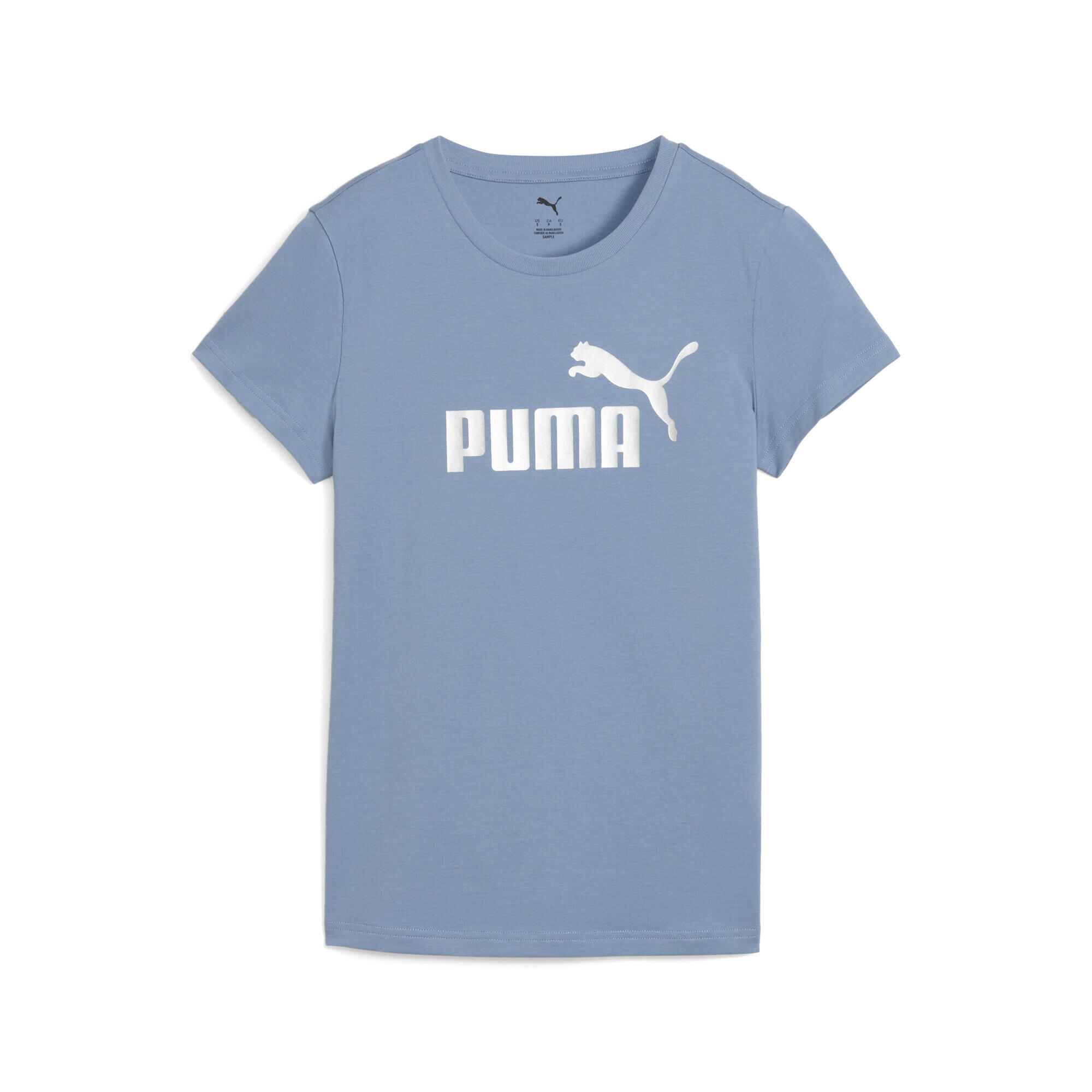 Damska koszulka z logo NO. 1 ESS METALLIC PUMA Cool Blue Metallic Silver