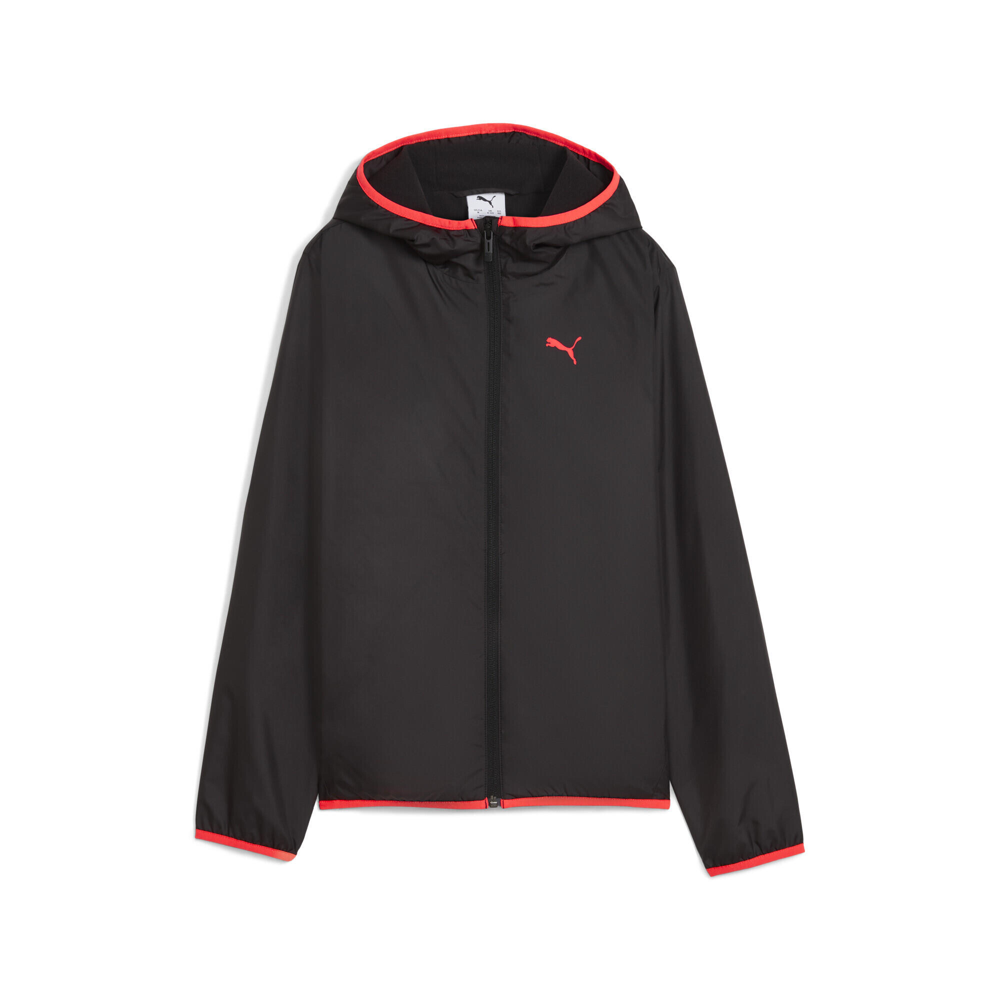 Młodzieżowa wiatrówka z podszewką z polaru PUMA Black